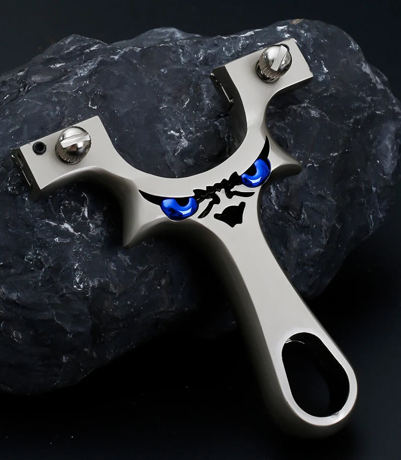 Silver Aluminum Alloy Slingshot Professional Slingshot Competition Dedicated Full Metal High-quality Sling Light and Strong