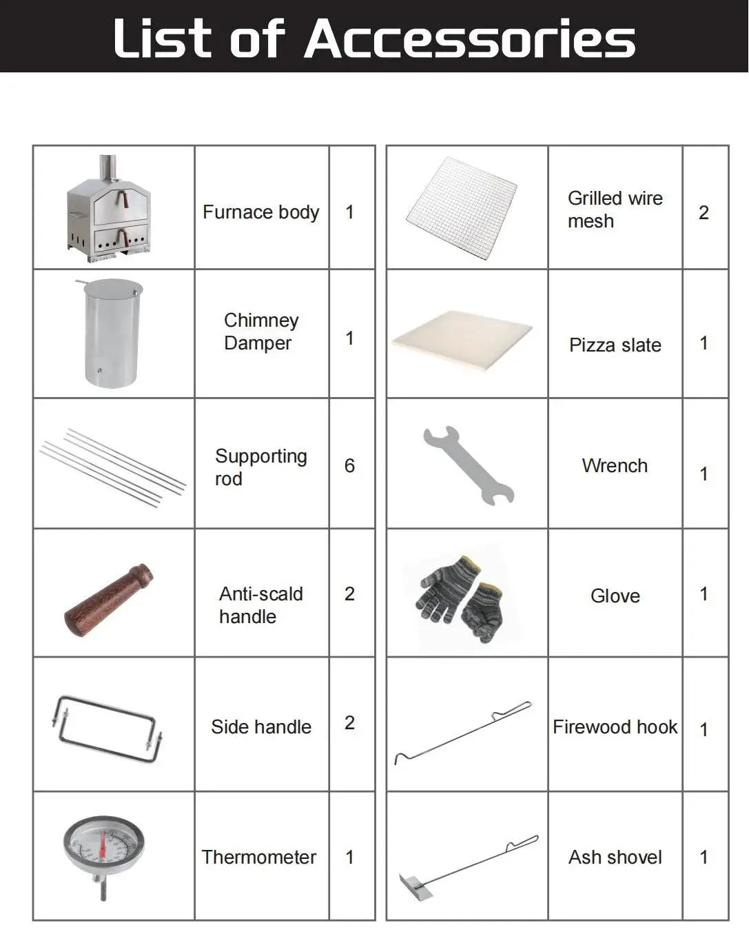 Outdoor Pizza Oven Carbon Steel Firewood Stove 12" Pizza Grill for Camping Hiking Picnic Barbecue Roast High-capacity Pizza
