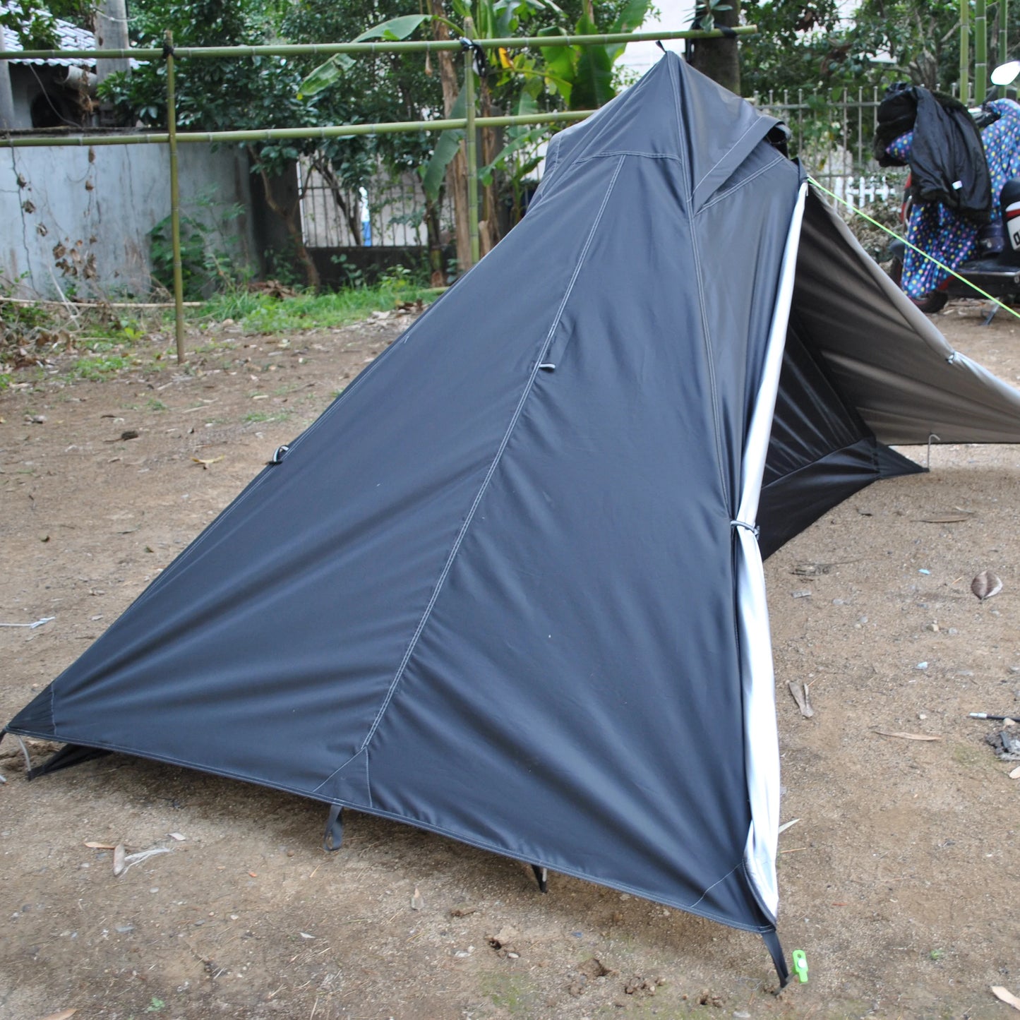 Waterproof CZX-250 Ultralight Pyramid Tent 1 Person Backpacking Teepee Waterproof Camping tent(exclude alpenstock),BC tent