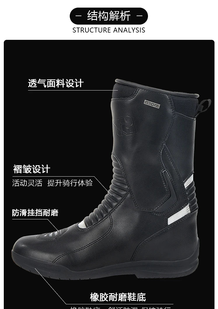 Motorcycle Boots Men Racing Shoes Motorcyclist Boots Off-road Anti-slip Four Seasons Cycling Protective Gear Motocross Boots