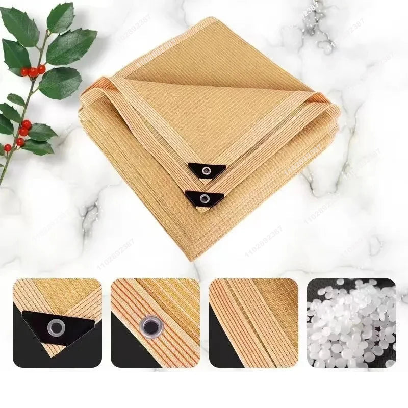 Outdoor Garden Shading Net, Terrace Awnings, Camping Shade Cover Mesh, UV Protection, HDPE Sunscreen Fabric, Shade