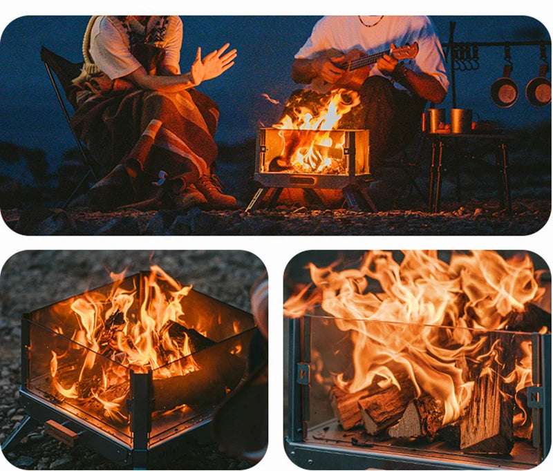 Naturehike Portable Camping Tent Stove glass-ceramic Outdoor Fire Wood Heaters Quick Assemble Backpacking Hiking Burned Stove