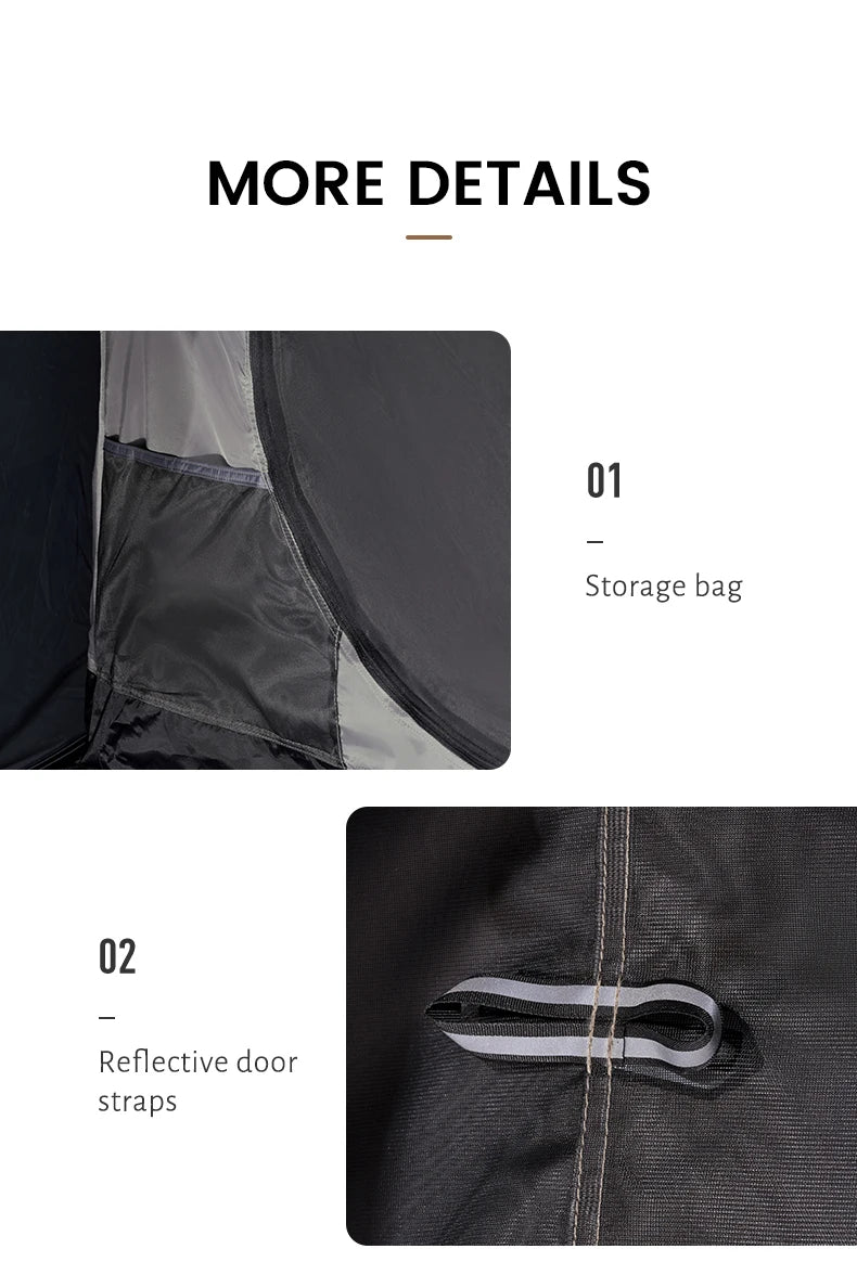 MOBI GARDEN Camping Tent Royal Castle 150D Oxford With Snow Skirt Double Layer Waterproof Hiking 5 Person 4 Season Tent UV50+