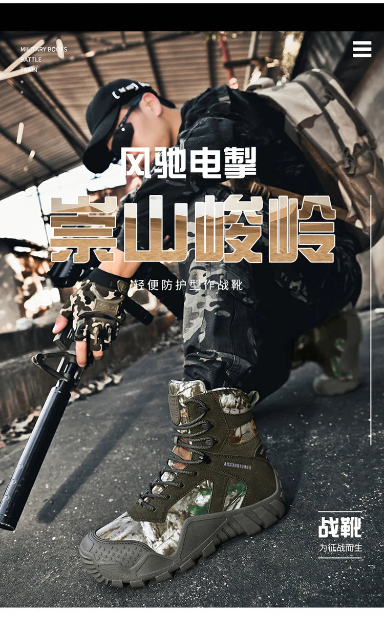 Big Size 47 Winter Men Warm Plush New Combat Boots Men Ankle Boot Quality Casual Motorcycle Boot Waterproof Men's Boots Autumn