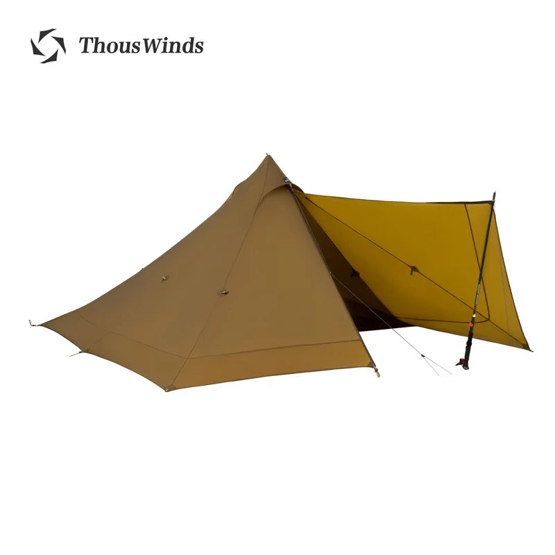 Thous Winds Capricorns 2 Person Tent, Ultralight Hiking Backpack Tent, Camping Pyramid Tent, Outdoor 15D Ripstop Nylon Camp Tent