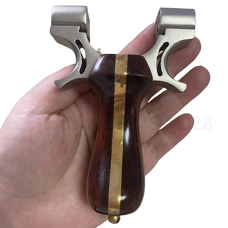 Adult Shooting Slingshot Outdoor Hunting Toy Stainless Steel Slingshot Traditional Rubber Band Hunting Catapult