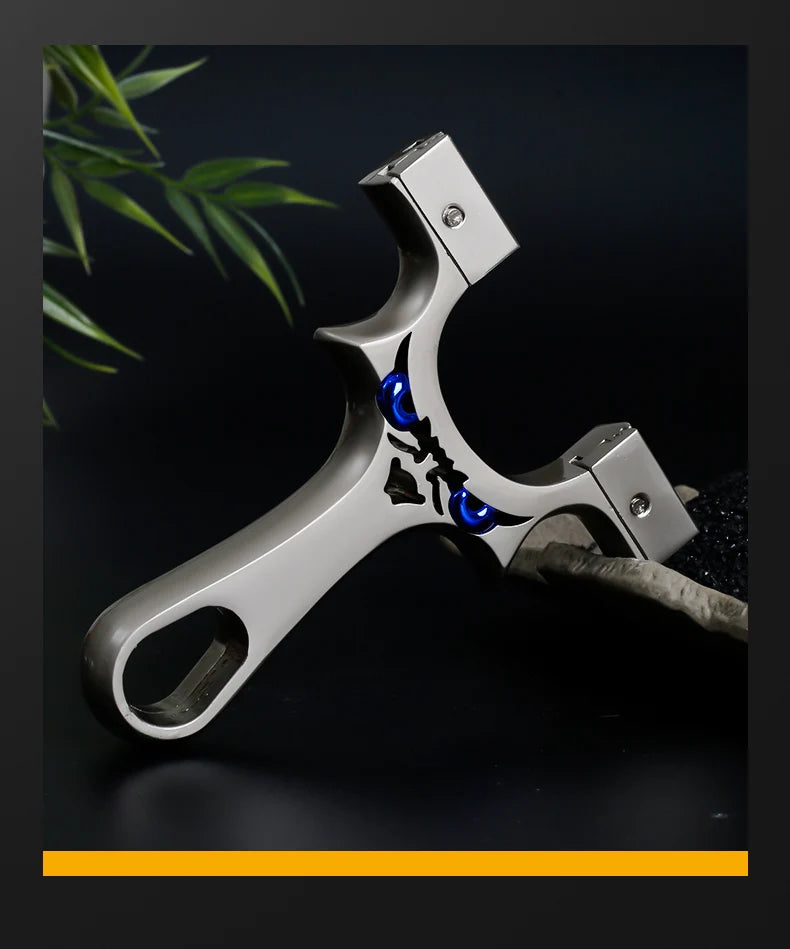 Silver Aluminum Alloy Slingshot Professional Slingshot Competition Dedicated Full Metal High-quality Sling Light and Strong