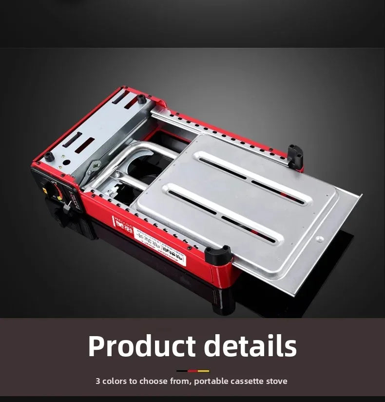 Portable Barbecue Stove, Smokeless Grill, Dual-Purpose Gas Oven for Outdoor Use, Compact Cooking Unit, Korean Style