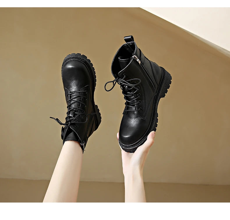 Women Boots 2024 Autumn Winter New Fashion Classic Short Boot Handsome Ankle Boot Work Clothes Shoe Botas de mujer black boots