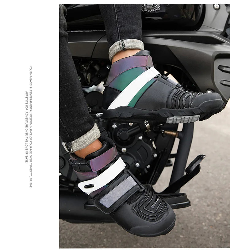 Motorcycle shoes Motorcycle riding shoes Male knight cross-country boots Racing short boots Motorcycle travel equipment