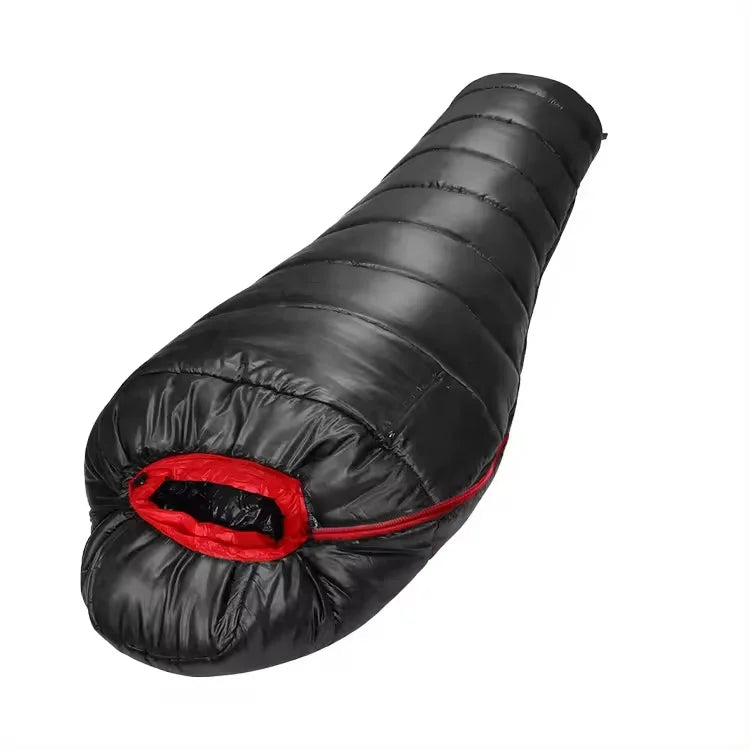 Waterproof Custom Wholesale Winter Luxury Goose Down Feather Sleeping Bag with Zipper Camping Hike