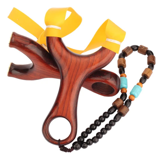 High Quality Solid Wood Slingshot Copper Support Head Design Sling Hunting Shot Catapult Set Outdoor Shooting Entertainment Tool