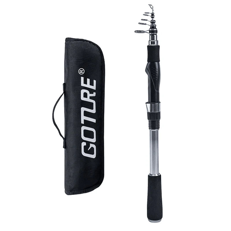 Goture 2.1M 2.4M 2.7M Portable Telescopic Spinning Fishing Rod Carbon Fiber Fishing Rod Tackle Sea Rod Fishing Tackle Pesca