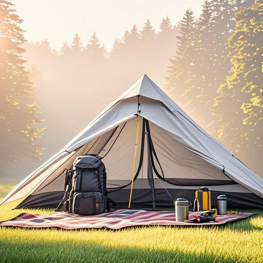 1-Person Ultralight Trekking Pole Tent - Pyramid Design, Waterproof PU4000, 2-Layer Mesh for Backpacking/Hiking, Without Pole