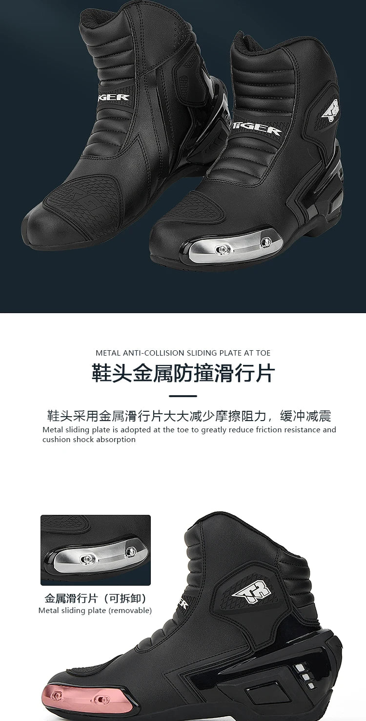 Motorcycle Boots Men Racing Shoes Motorcyclist Boots Off-road Anti-slip Four Seasons Cycling Protective Gear Motocross Boots