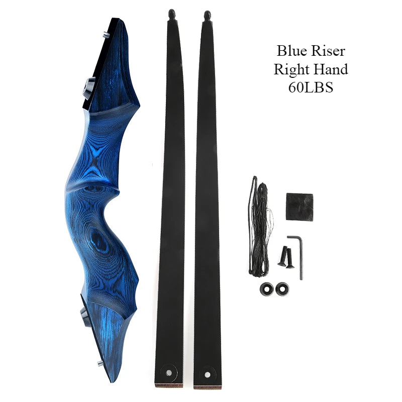 60inch Black Hunter Recurve Bow Right/Left Hand Traditional Beauty Hunting Reflection Bow And Arrow Outdoor Shooting Wooden Bow