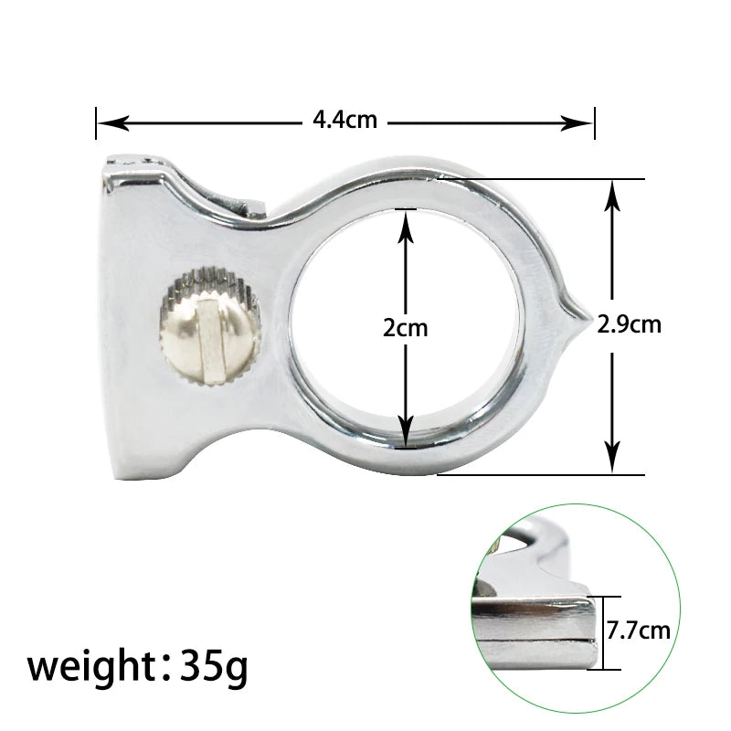 Stainless Steel Ring Pocket Slingshot Ammo Catapult Rapid Fire Slingshot with Rubber Band Finger Hunting Shooting Slingshot