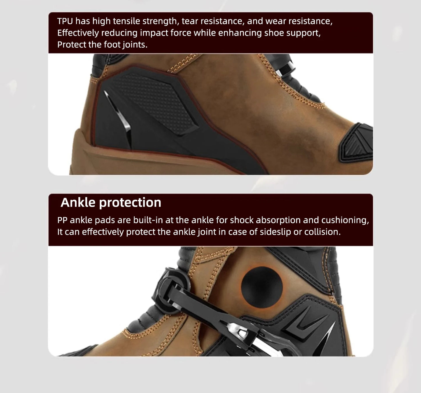 SCOYCO Motorcycle Protective Boots Men Waterproof Enduro Motorcyclist Shoes TPU Leather Anti-slip Motocross Rally High Top Boots