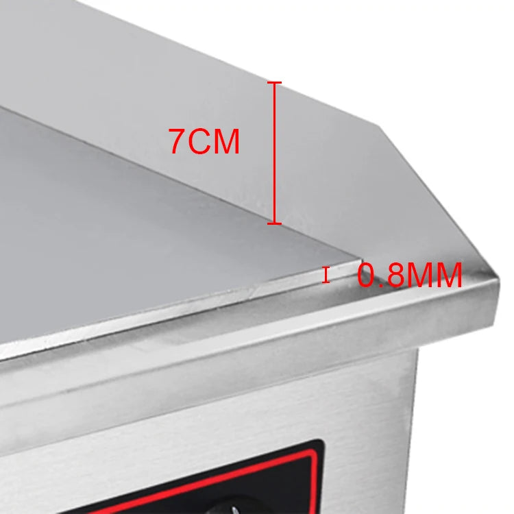 Fast Food Restaurant Kitchen Stainless Steel Counter Top Griddle Grill Commercial Gas BBQ Grill Griddle lpg Gas Griddle