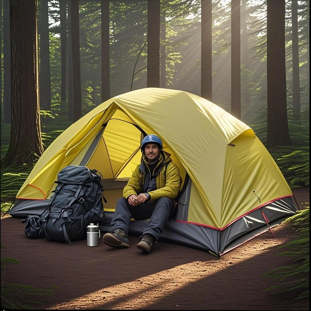 Portable Lightweight Camping Tent (2-Person Capacity) with PU4000 Waterproof Floor & Footprint, Perfect for Backpacking & Hiking