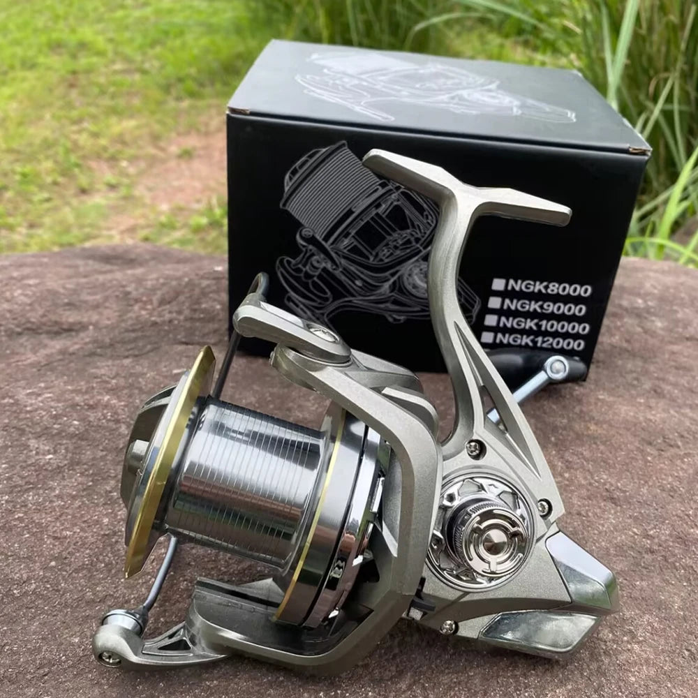 Max Drag 20KG Durable Big Spinning Fishing Reels Trolling Saltwater Freshwater Carp Fish Reel NGK 8000/9000/10000/12000/14000
