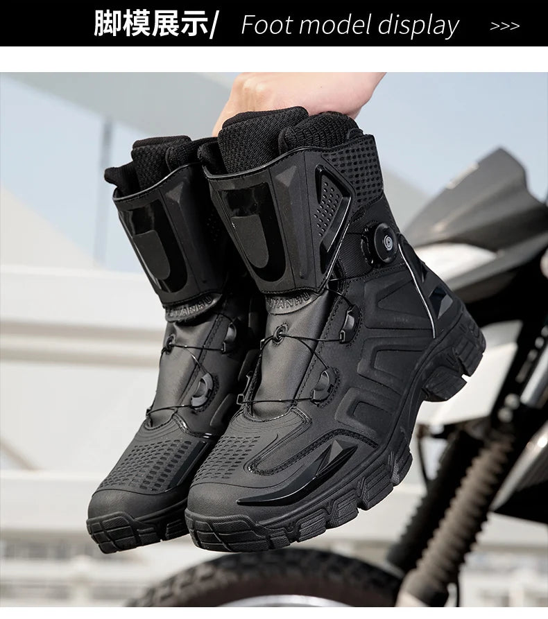 New Motorbike Boots Anti-slip Waterproof  Motorcycle Boots Wear-resistant Biker Protection Equipment Anti-fall Motocross Boot