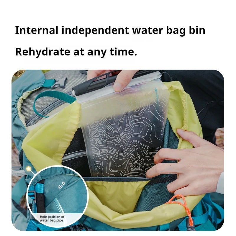 Naturehike Hiking Backpack Waterproof 45/55/65L Knapsack Climbing Travel Outdoor Sports Large Capacity Nylon Bag With Rain Cover