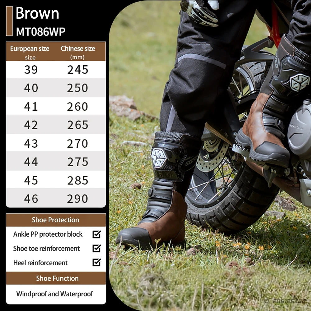 Motocross Boots Professional Protective Motorcycle Boot High-top Non-slip Racing Off-road Shoes Windproof Waterproof All Seasons