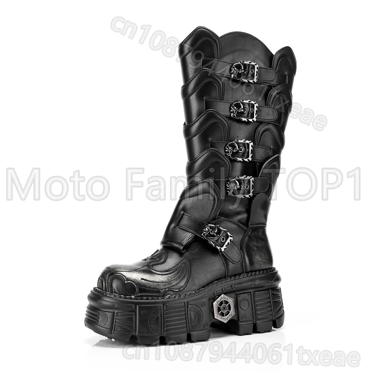 Locomotive boots autumn winter boots thick-soled medium tube women's boots motorcycle riding racing motocross shoes