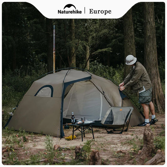 Naturehike Camping Tent Ultralight Silicon Coated Outdoor 4 Season Tents Waterproof 15D Nylon Double Layer 2 Person Hiking Tent