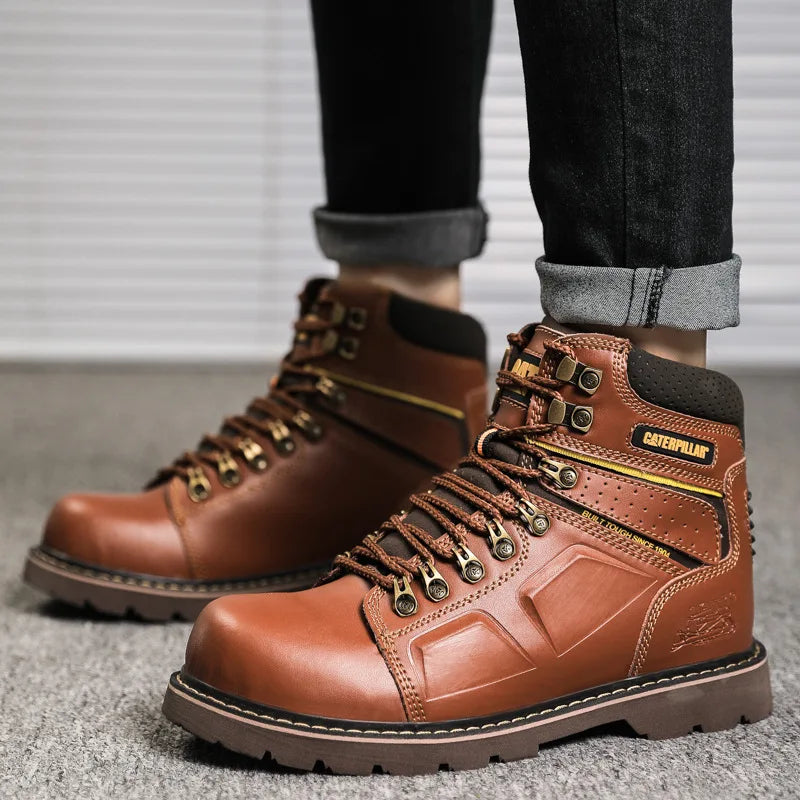 Hot Selling Men's And Women's Motorcycle Boots, Genuine Leather Couple's Workwear Boots, Outdoor Hiking Boots, Hiking Boot, Cyc