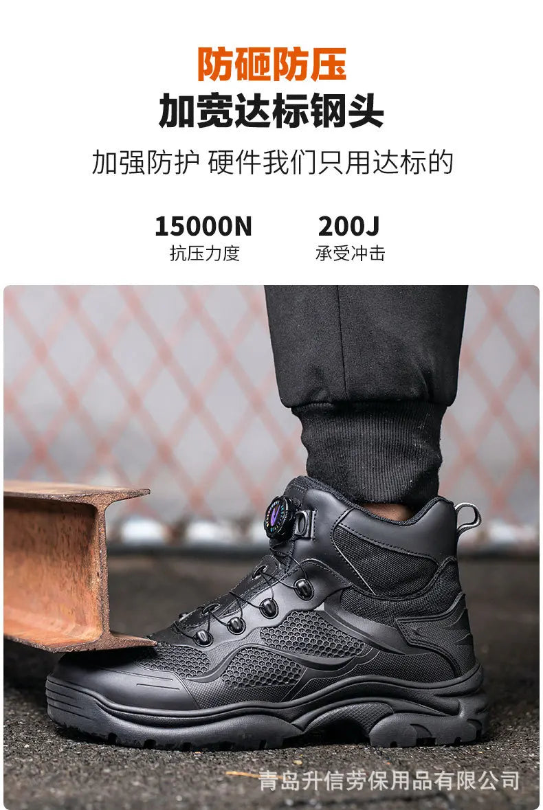 Summer Breathable Motorcycle Riding Shoes Men's Waterproof Motorcycle Riding Boots Retro Locomotive Shoes Large Size