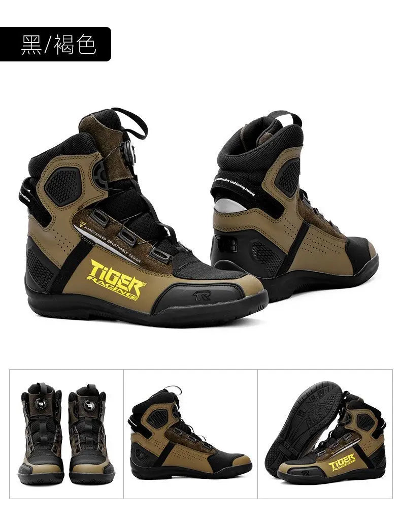 Motorcycle Shoes for Men, MTB Cycling Shoes, Winter Hiking High-Cut Boots, Tenis Masculino, Road Bicycle Sneaker，Casual Shoes