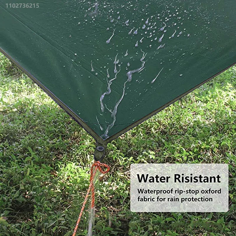 19 Hang Points Tent Tarp Survival Sun Shelter Shade Canopy Outdoor Backpacking Waterproof Camping Awning SunShade4 x4m 4x3m 3x3m