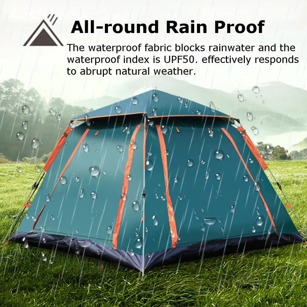 Goture Portable Outdoor Camping Tent 2-6 People Folding Automatic Tent Beach Fishing Family Travel  Park Anti-UV Shade