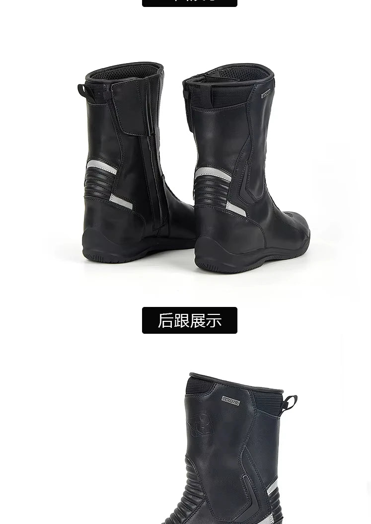 Men's Motorcycle Boots Waterproof Racing Boots Anti Fall Women Motocross Equipment Wear-resistant Rally Shoes Safety Riding