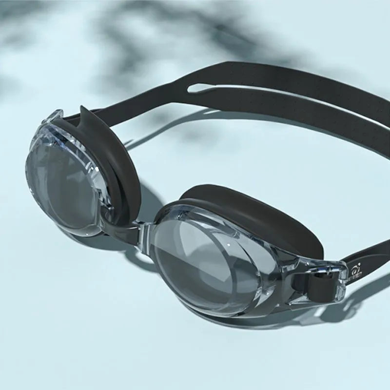 0 To -9.0 Adult Myopia Swim Eyewear Silicone Waterproof Anti Fog Diopter Swimming Goggles Custom Different Left Right Eye Degree