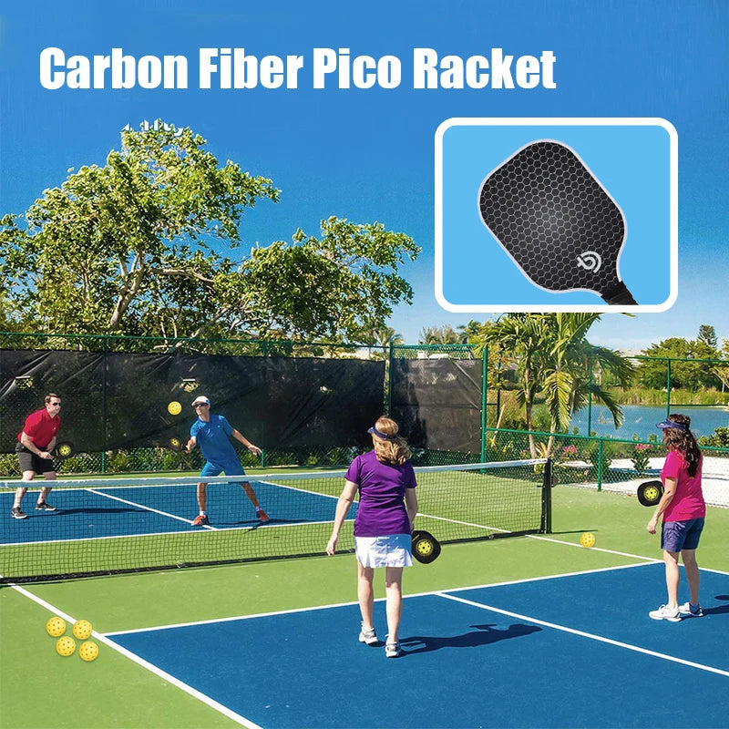 1 Set High Performance Pickleball Rackets Made Of Fiberglass And PP Honeycomb For Durability And Speed Outdoor Games Gear