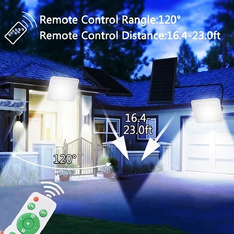 800W Outdoor Solar Spotlights 20000mah Aluminum Waterproof Super Bright Solar Street Flood Wall Light Exterior Solar Lights