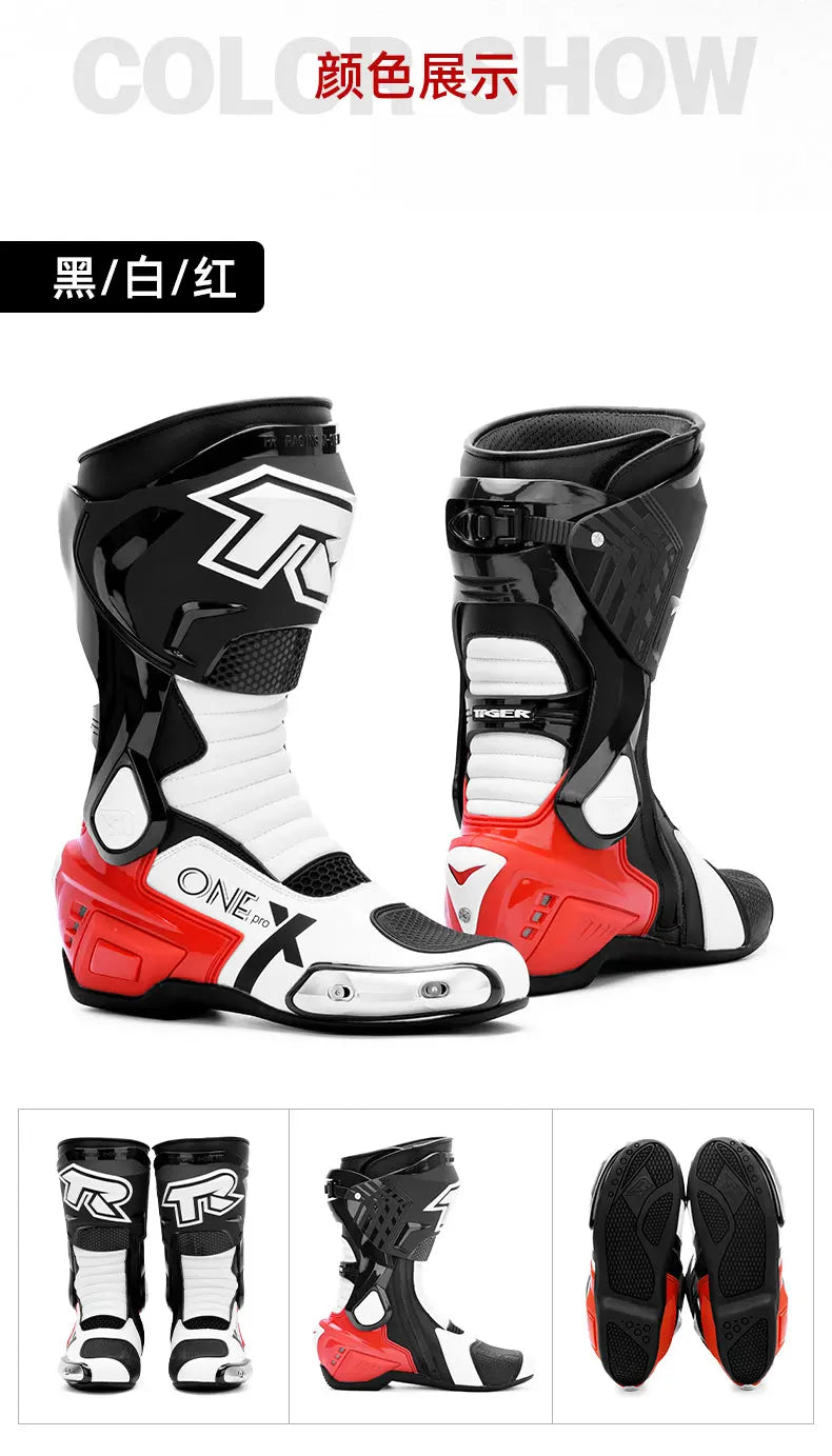 Motocross Off-Road Rally Professional Boots Motorcycle long Boots Safety Riding Protection Shoes Motorbike Rider Biker Shoes