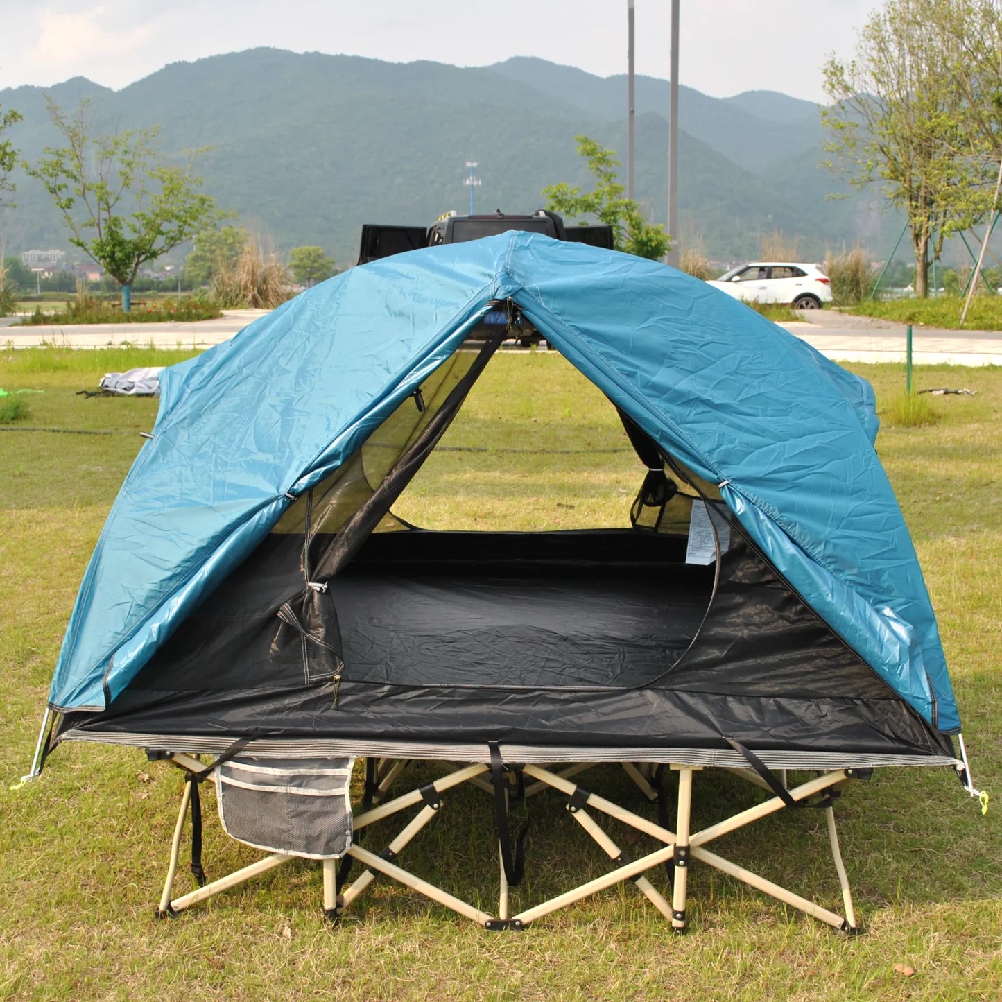 Ultralight 2 Person Cot Tent for Camping Ground Bed Tent with Footprint Bed Not Included the Bed