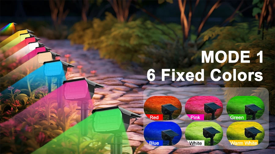 72/68 LED Solar Landscape Lights Outdoor IP65 Waterproof Solar Light with 3 Modes Solar Garden Spotlight for Yard Lawn Walkway