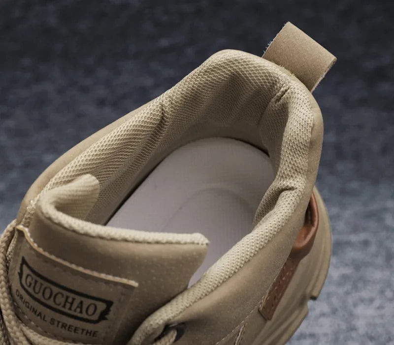 2024 Men's Boots Casual Shoes Winter Leather Designer Luxury Ankle Boots Platform Work Safety Shoe Sports Shoes Men's Boot Botas