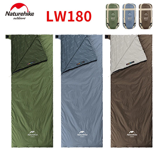 Naturehike LW180 Sleeping Bag Ultralight Summer Cotton Quilt Outdoor Camping Hiking for Single Splicing Envelope Sleeping Bag