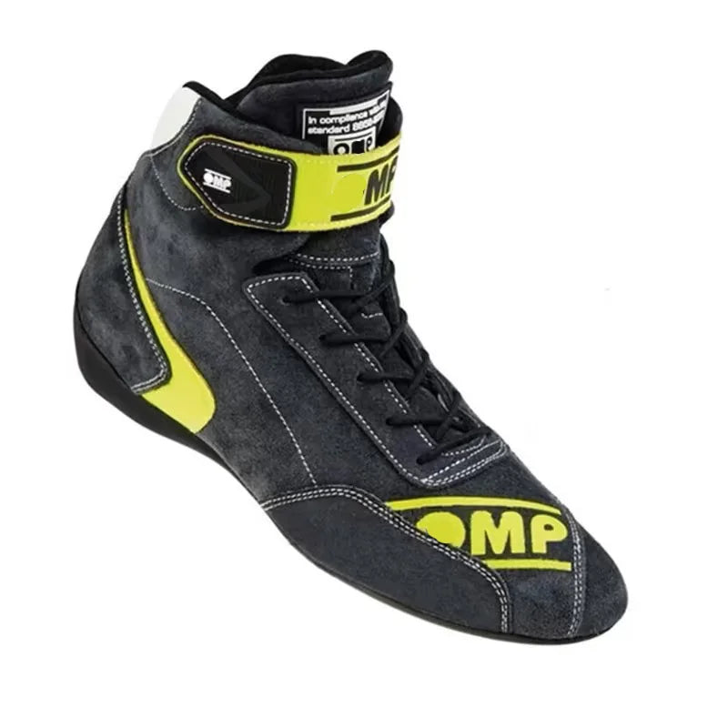 Men's and Women's Boots Comfortable Leather Racing Shoes for driving, cycling, karting, motorcycle riding, casual sports