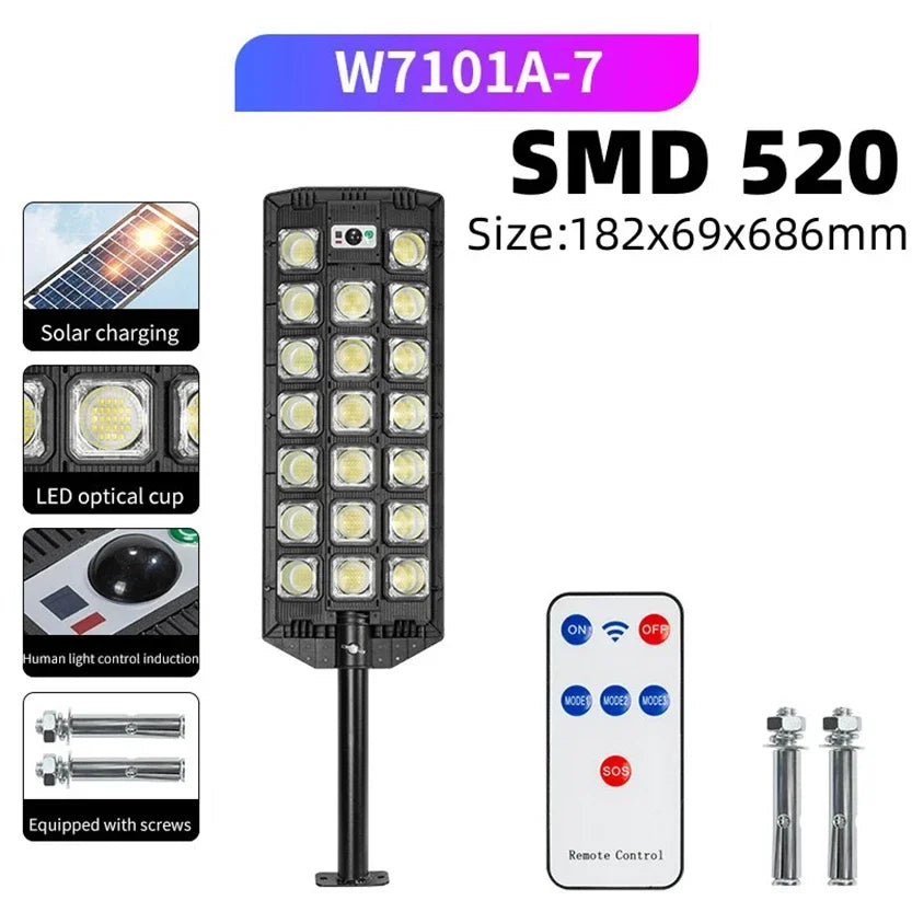 Newest Solar Street Lights Motion Sensor LED Solar Flood Light Dusk To Dawn Outdoor IP66 Waterproof LED Security Lamp for Yard