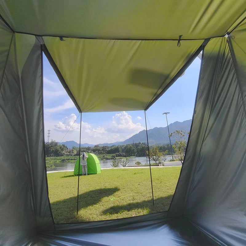 SUV Car Tent with Big Awning, Rear Tent, Camping, Multi-Use Tarp, Roomy Family Camping Tent with Floor, Car Side Tent