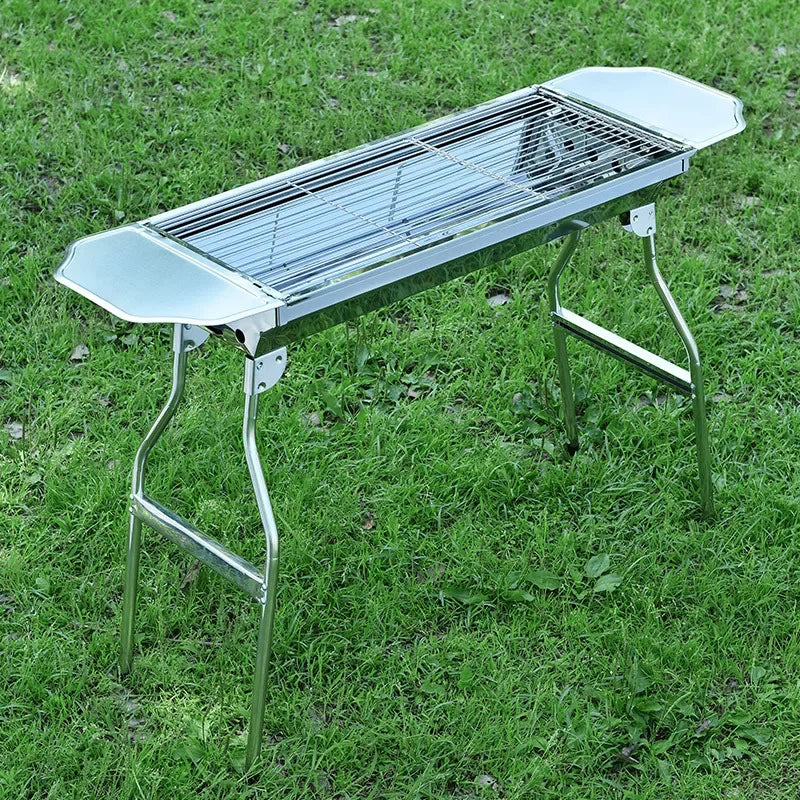 Barbecue Rack Household Thickened Stainless Steel  Stove Folding Barbecue Rack BBQ Outdoor Barbecue Rack
