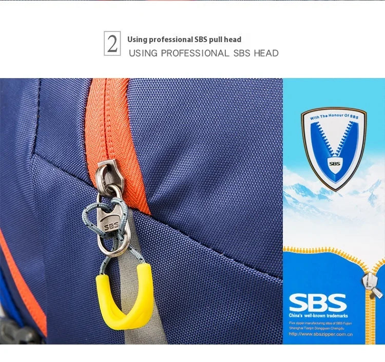 40L Splicing Style Backpack 450D Nylon Travel Bag Men Outdoor Backbag Multifunctional Hiking Mountaineering Backpack