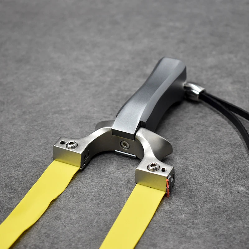 Aluminum Alloy Slingshot Stainless Steel Bow Head Ultra-high Craft Grinding Portable Hunting Equipment Must-have For Beginners